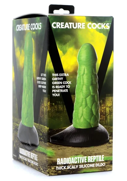 Creature Cocks Radioactive Reptile Thick Scaly Silicone Dildo