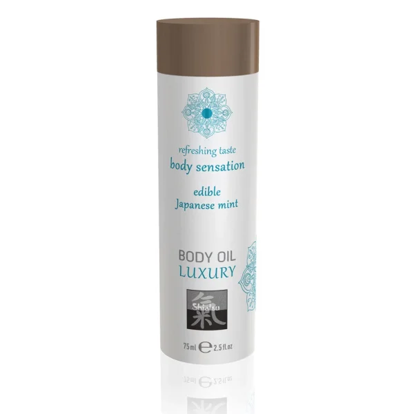 Shiatsu Luxury Body Oil Edible Japanese Mint 75ml Oil-Based