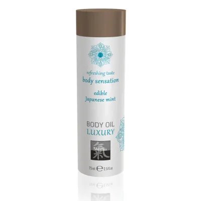 Shiatsu Luxury Body Oil Edible Japanese Mint 75ml Oil Based