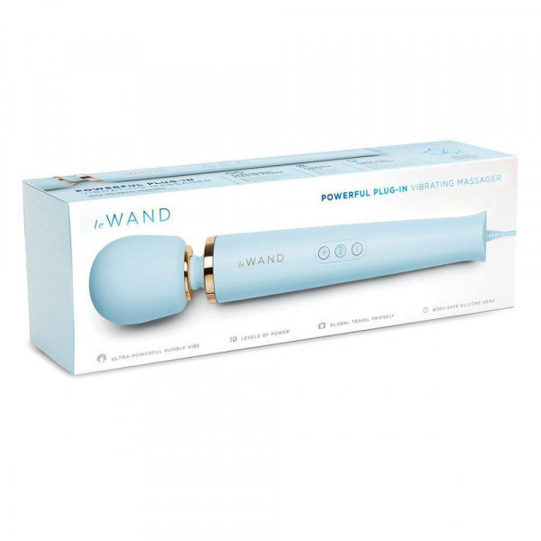 Le Wand Powerful Plug-in Vibrating Massager Sky Blue