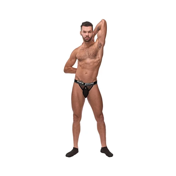 Mp Cock Pit Net Cock Ring Jock Blk Lx
