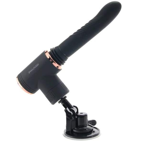 Too Hot To Handle Silicone Thrusting Vibrating Dildo With Suction Cup Stand By Evolved Novelties