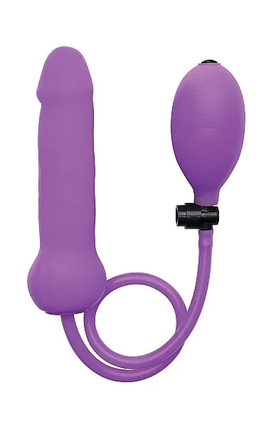 Inflatable Silicone Dong - Purple