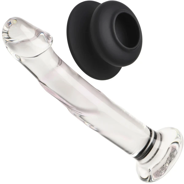 Pleasure Crystals 7" Glass Dildo With Suction Cup