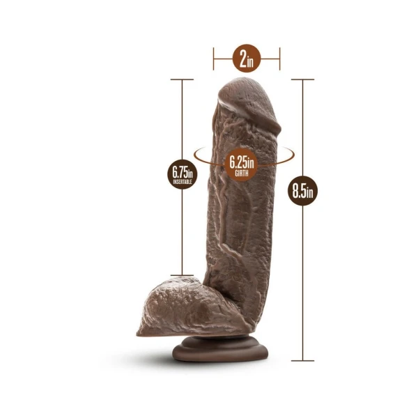 Dr. Skin - Mr. D - 8.5in Dildo With Suction Cup - Chocolate