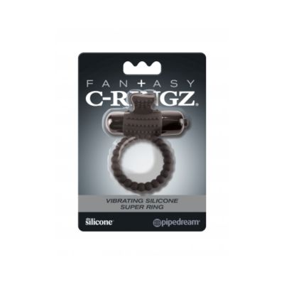 Fantasy C Ringz Vibrating Silicone Super Ring Black