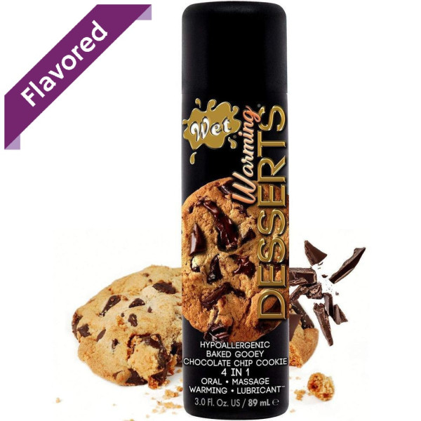 Wet Warming Desserts Baked Gooey Chocolate Chip Cookie Water-Based Lube | 3oz