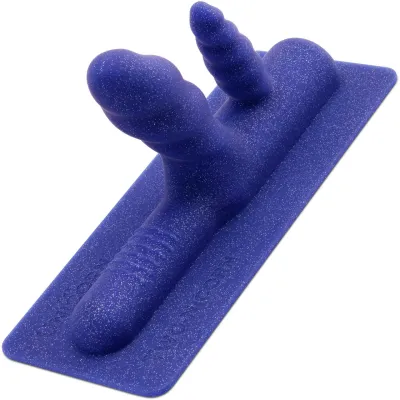 The Unicorn Two Nicorn Silicone Double Penetration Attachment Navy Blue