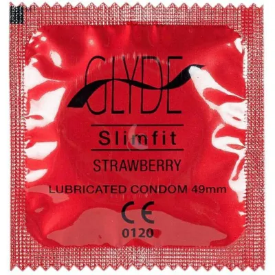 Strawberry Flavored SlimFit Condoms by Glide
