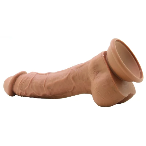 Colours Pleasures 8 Inch Caramel Silicone Suction Cup Dildo