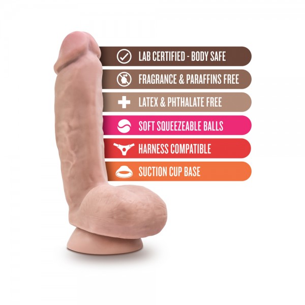 X5 Plus - 8.5 Inch Cock With Realistic Balls - Vanilla