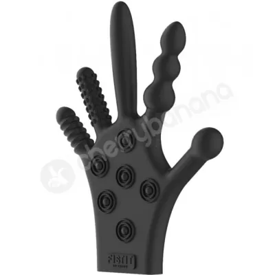 Fist it Silicone Stimulation Black Glove