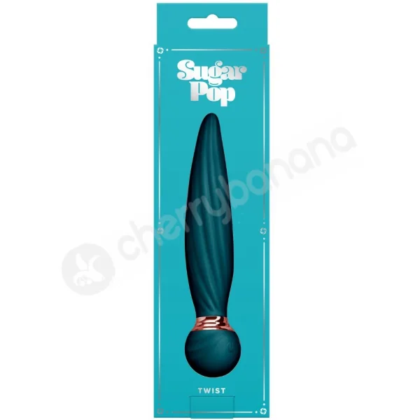 Sugar Pop Twist Teal Gyrating & Rumbling Vibrator
