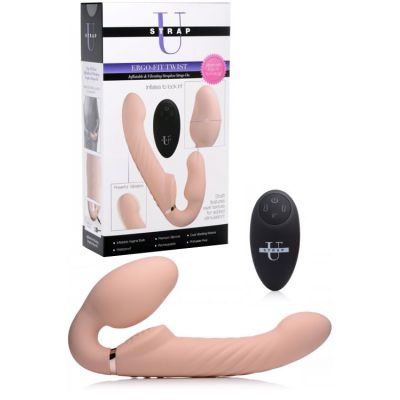 Strap U Inflatable Vibrating 9 4 Strapless Strap On With Remote