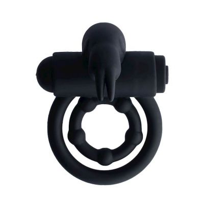 Share Satisfaction Vibrating Rabbit Ring Black