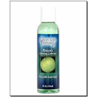 Razzels Warming Lubricant Pleasurable Green Apple 4 Oz Bottle