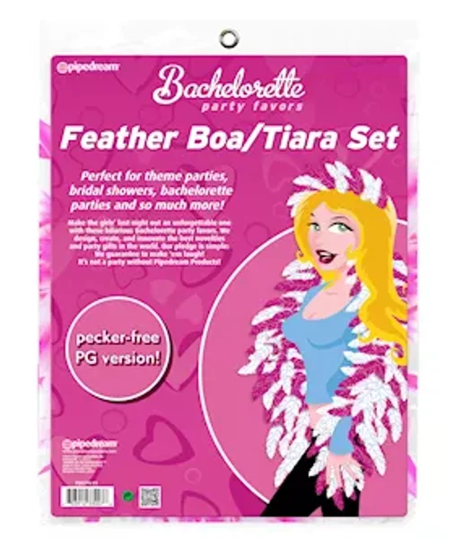 Feather Tiara And Boa - Pink — image 4 of 4