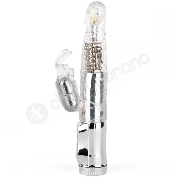 Cherry Banana Love Bunny 15 Function Silver Rabbit Vibrator