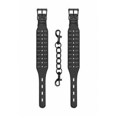 Ouch Skulls and Bones Ankle Cuffs with Skulls Black BDSM Toys