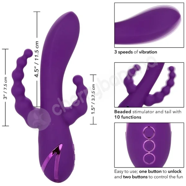 California Dreaming Long Beach Bootylicious Triple Stimulator Vibrator