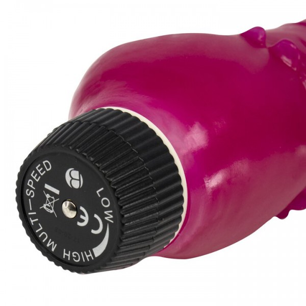Purple Super Jelly Vibrating Dildo - 6 Inch — image 4 of 5