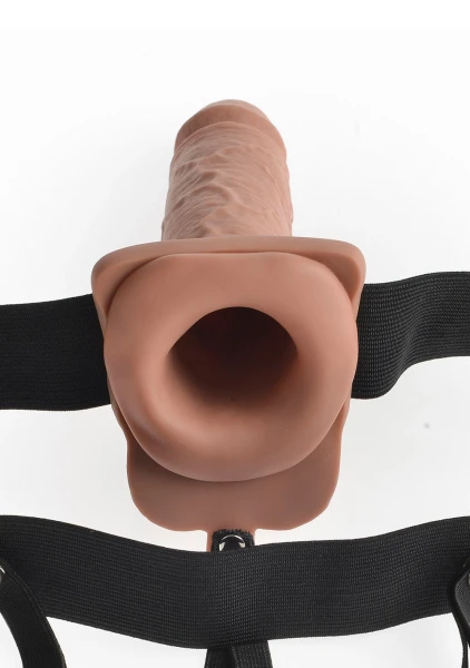 Fetish Fantasy Series 6" Hollow Rechargeable Strap-on With Remote - Flesh