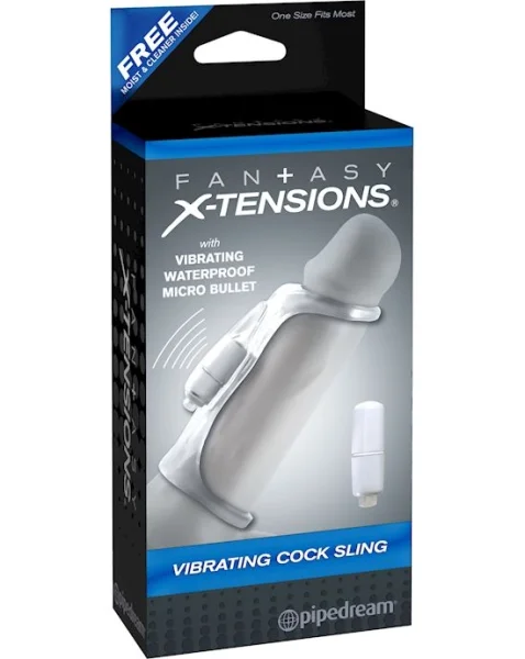 Fantasy X-Tensions Vibrating Cock Sling Clear
