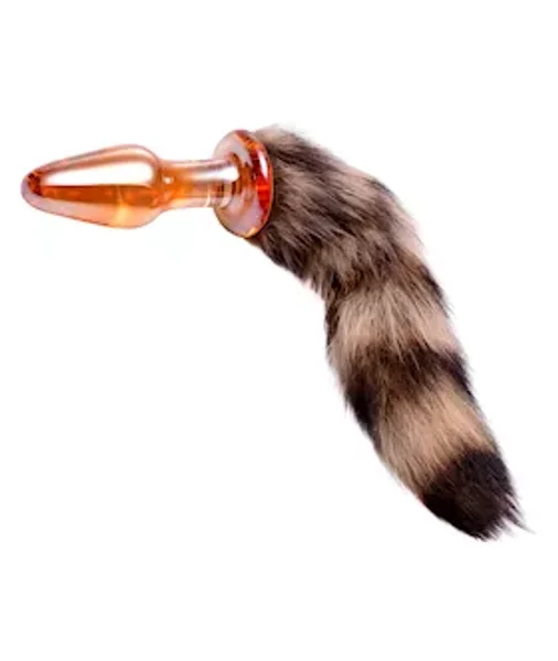 Fox Tail Glass Anal Plug - Brown - 12 Inch — image 2 of 2