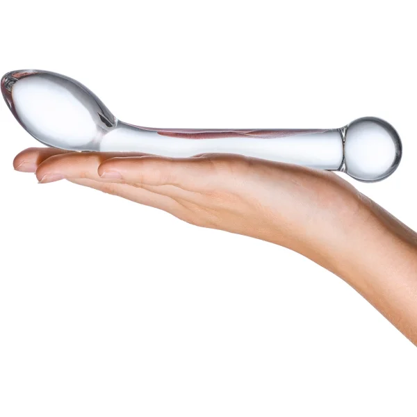Gläs Slimline G-Spot Glass Dildo  - Clear