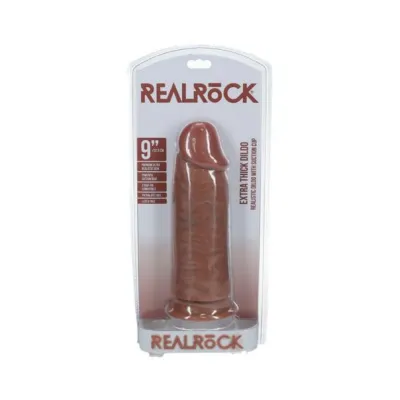 Extreme Dildos Realrock Extra Thick 9 In Dildo Tan