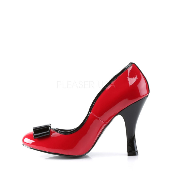 SMITTEN-01 - 4" Heel Pump W/ Bow Detail At Toe