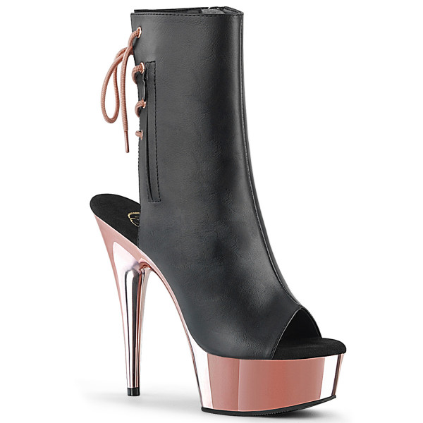*6 inches Heel, 1 3/4 inches PF Open Toe/Heel Ankle Boot, Side Zip — image 13 of 25