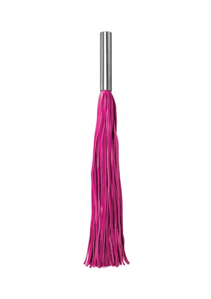 Leather Whip Metal Long - Pink -