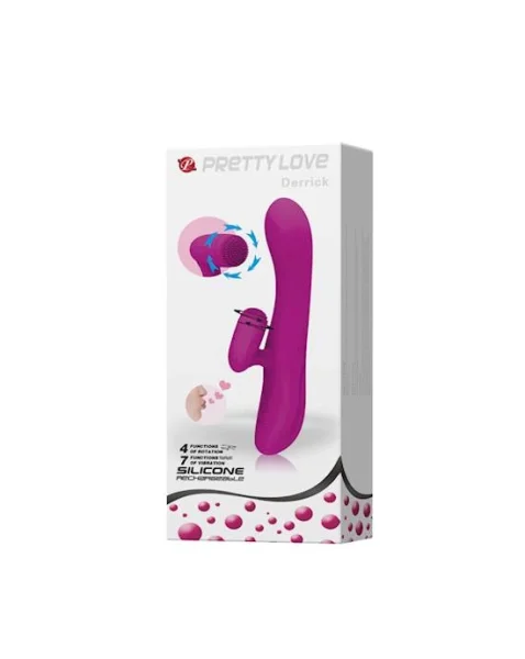 Derrick Dual Rabbit Tongue And G-spot Vibe - 8 Inch