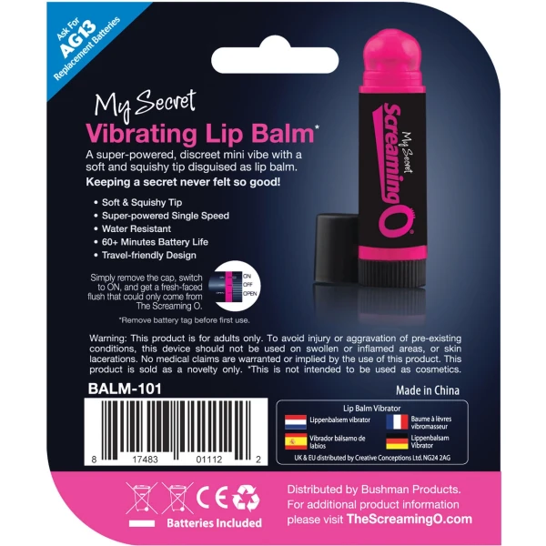 Screaming O My Secret Vibrating Lip Balm
