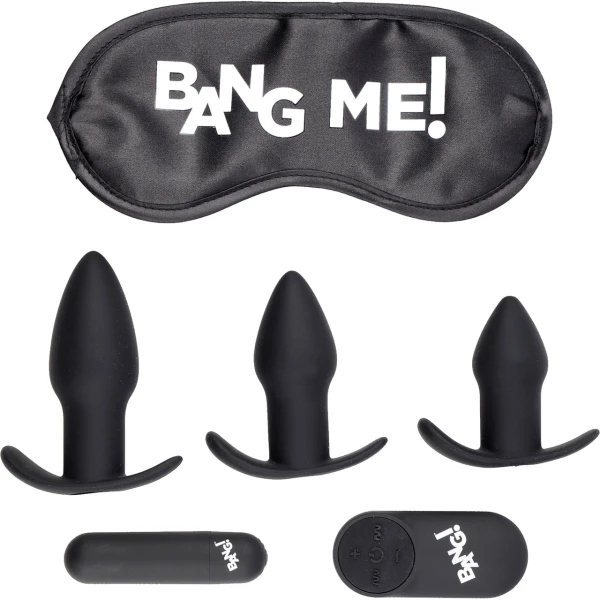 Backdoor Adventure Remote Control 3 Piece Butt Plug Vibe Kit