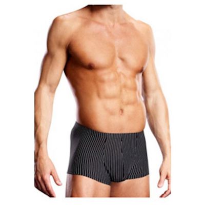 Performance Microfiber Pinstripe Trunk Black white Lxl