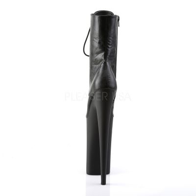 10 inches Heel 6 1 4 inches PF Front Lace Up Ankle Boot Side Zip