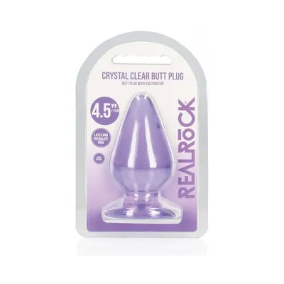 Butt Plugs Realrock Crystal Clear 4 5 In Anal Plug Purple