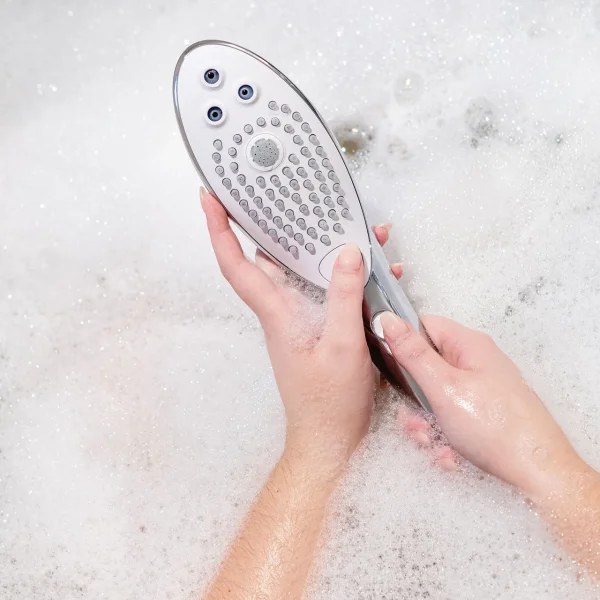 Womanizer Wave Shower Head & Water Massage Clitoral Stimulator - Chrome
