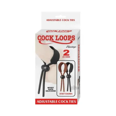 Cock Rings Cock Loops Adjustable Cock Ties Brown Black
