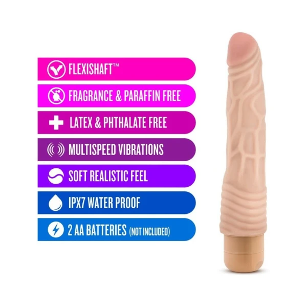 Dr Skin Cock Vibe #2 Beige Realistic Vibrating Dildo
