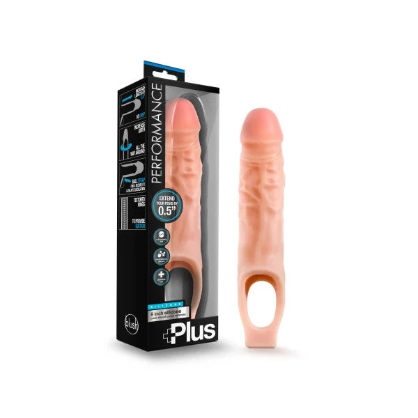 Performance Plus - 9 Inch Silicone Cock Sheath Penis Extender - Vanilla