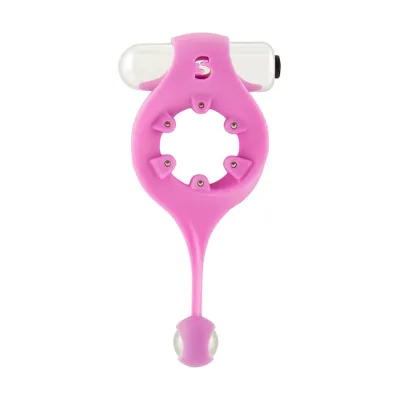 Magnetic Field Vibrating Cockring Silicone 10 Speeds Pink