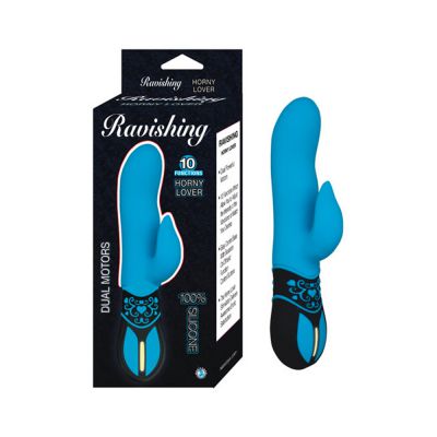 Ravishing Horny Lover Silicone 10 Function Dual Motors Waterproof Turquoise