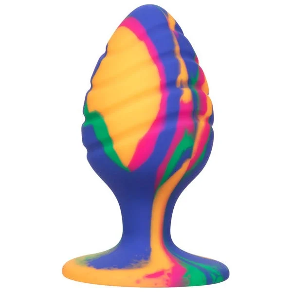 CalExotics Cheeky Swirl Large Tie-Dye Butt Plug
