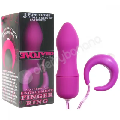 Purple Engagement Finger Ring Vibrator