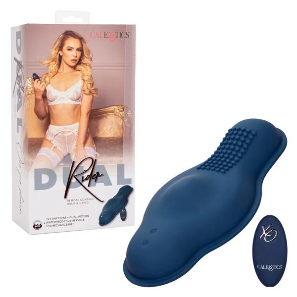 Dual Rider Bump & Grind Silicone Rechargeable Grinding Vibrator With Remote By CalExotics