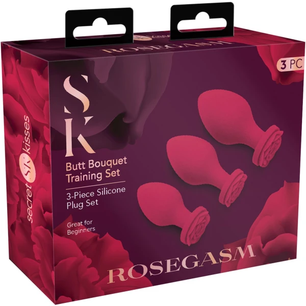 Secret Kisses Rosegasm Butt Bouquet Silicone Plugs Training Set