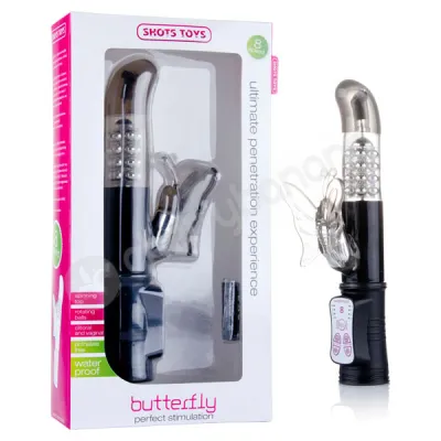 Shots Toys Black Butterfly Vibrator